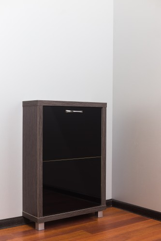 Обувница Айрон-2 (фасад стекло черное)