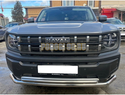 Защита переднего бампера двойная Папа Тюнинг d60/42 для Haval H3 2024-