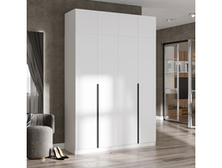 Шкаф четырехстворчатый ЛИОН ШК-03 + 2шт Антресоли АН-01 Белый