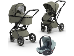 Коляска 3в1 Moon Rocca 2023 Green Black Chrome