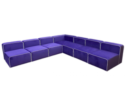 2-местный диван Семеон Орион айс ткань рогожка, цвет ножек - орех, размер 1300х800х800 сидение 440