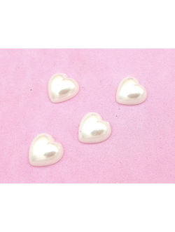 Полубусины фигурные сердце, 20 гр.