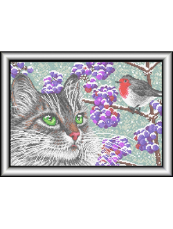 Снегирь и кот, К3264