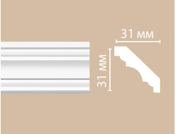 Потолочный плинтус из полиуретана с гладким профилем DECOMASTER (Декомастер) - 96681