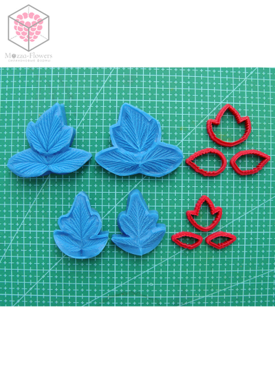 Набор вайнеров и каттеров "Листья малины мини"