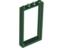 Door, Frame 1 x 4 x 6 with 2 Holes on Top and Bottom, Dark Green (60596 / 6003061 / 6219674 / 6262972)