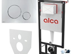 Рамная инсталляция AlcaPlast AM101/1120-4:1 RU M671-0001 SET 4v1 с хромированной клавишей у Marysя