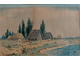 "Сельский пейзаж" бумага акварель Дилакторский С.А. 1900-е годы