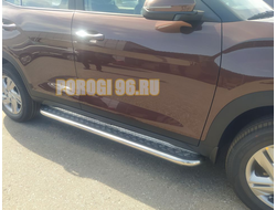 Пороги с накладным листом d53 для Hyundai Creta 2021-