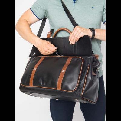 Кожаная дорожная сумка Tivoli Premium black (арт. 4049-51)