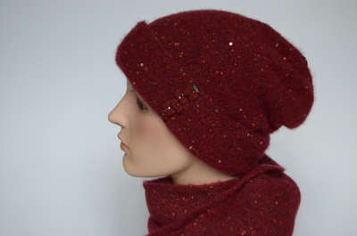 Итальянский красный шарф Вицио