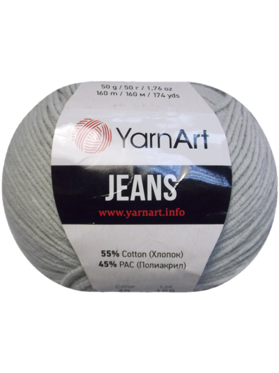 Jeans Yarn Art пряжа цвет № 49 светло серый