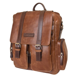 Кожаный рюкзак-сумка Fiorentino cognac/brown (арт. 
3003-08)