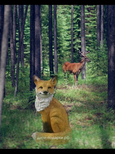 Лиса Красотка 39*26см  1,9кг  полистоун Россия 2197/012536