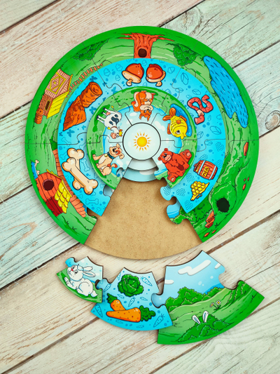 Пазл-пирамида "Животные"