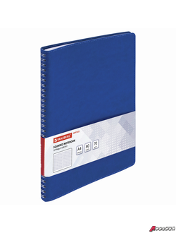 Тетрадь БОЛЬШОЙ ФОРМАТ (200×252 мм) А4-, BRAUBERG «Office PRO», гибкая, под кожу, гребень, клетка, 80 л., асс-ти. 111048