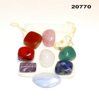 Чакровый набор натуральных камней арт.20770: ~103гр - 9шт.