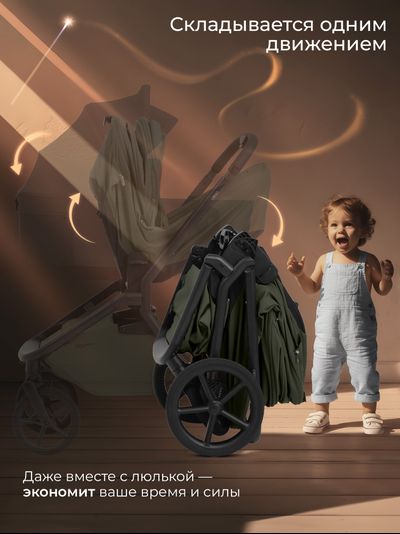 Коляска 2 в 1 Sweet Baby Orso Dark Green