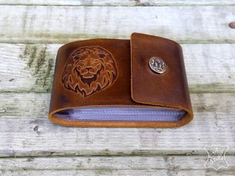визитница ручной работы, кожаные аксессуары ручной работы, кожаная визитница, визитница на заказ
