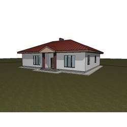 Одноэтажный дом с четырьмя спальнями 160м² (S17)