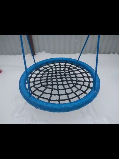 Качели гнездо 100 см толстый обод + толстая сеть