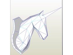 Модель для бумажного моделирования "Голова единорога"