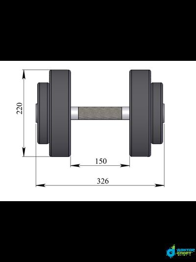 Гантель профессиональная 27,5 кг