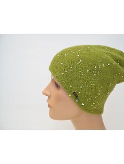 Vizio шапка зеленая пайетки