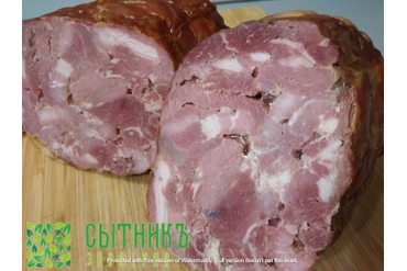 Фермерская колбаса и ветчина горячего копчения