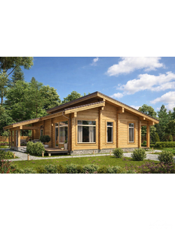 Одноэтажные дома из клееного бруса