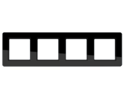 Jung AF584BFSW рамка 4 поста, цвет блестящий черный