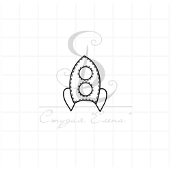 Штамп детская картинка ракета