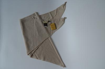 Бежевый платок вязаный из кашемира Vizio Италия 1108 ST