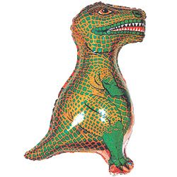 Шар (14&#039;&#039;/36 см) Мини-фигура, Динозавр, Зеленый, 1 шт.