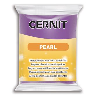 полимерная глина Cernit Pearl, цвет-violet 900 (фиолетовый перламутр), вес-56 грамм