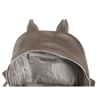 (АРТИКУЛ: 9961/92) ЖЕНСКИЙ РЮКЗАК, БОЛЬШОЙ, НАТУРАЛЬНАЯ КОЖА, ТЕМНО-БЕЖЕВЫЙ, СПЕРЕДИ КАРМАН