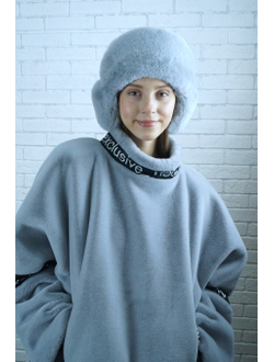Ушанка "Нон-стоп" цвет серо-голубой + серо-голубой