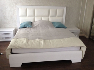 Кровать Carmen белая без ящика для белья, Franco Furniture купить в Ялте