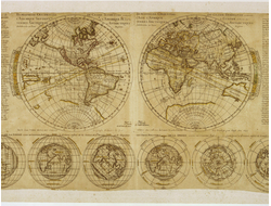 Картина обогреватель, фото старинной Карты мира 1695