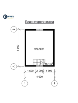 Д-03 ДАЧНЫЙ ДОМ ИЗ БРУСА: ГАБАРИТНЫЕ РАЗМЕРЫ: (7Х5М), ОБЩАЯ ПЛОЩАДЬ: 55М²