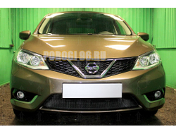 Защита радиатора Nissan Tiida II 2015- black