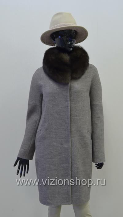 Российское пальто для женщин зимнее Арти мода Arti moda 1739 серое