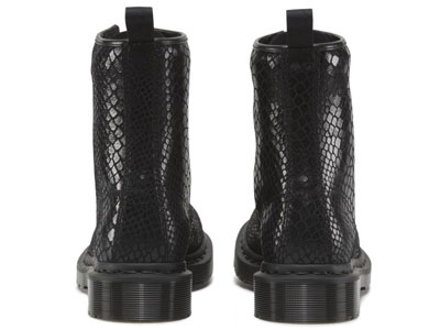 Dr. Martens BLACK HI SHINE SNAKE 1460