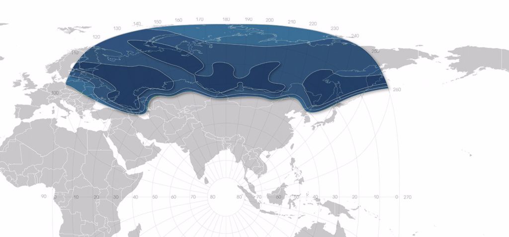 Карта покрытия тв спутников