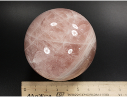 Шар Розовый кварц, Мадагаскар (67 мм, 418 г) №35383