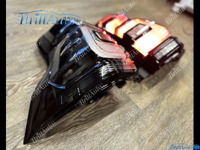 Стопы Toyota Land Cruiser Prado 150 2018+ черные светодиодные