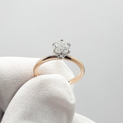 Помолвочное кольцо в стиле Тиффани (с бриллиантом 0,60 карата)