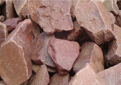 Малиновый кварцит колотый для бани и сауны