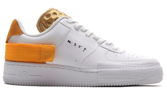 Nike air force white yellow best sale