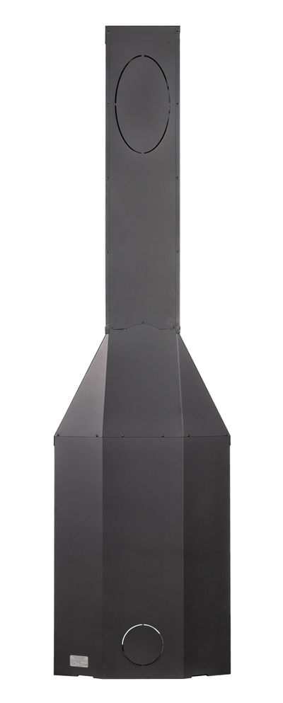 Камин ПАНОРАМА ТРИ СТЕКЛА черный / графит, Экокамин (Россия)